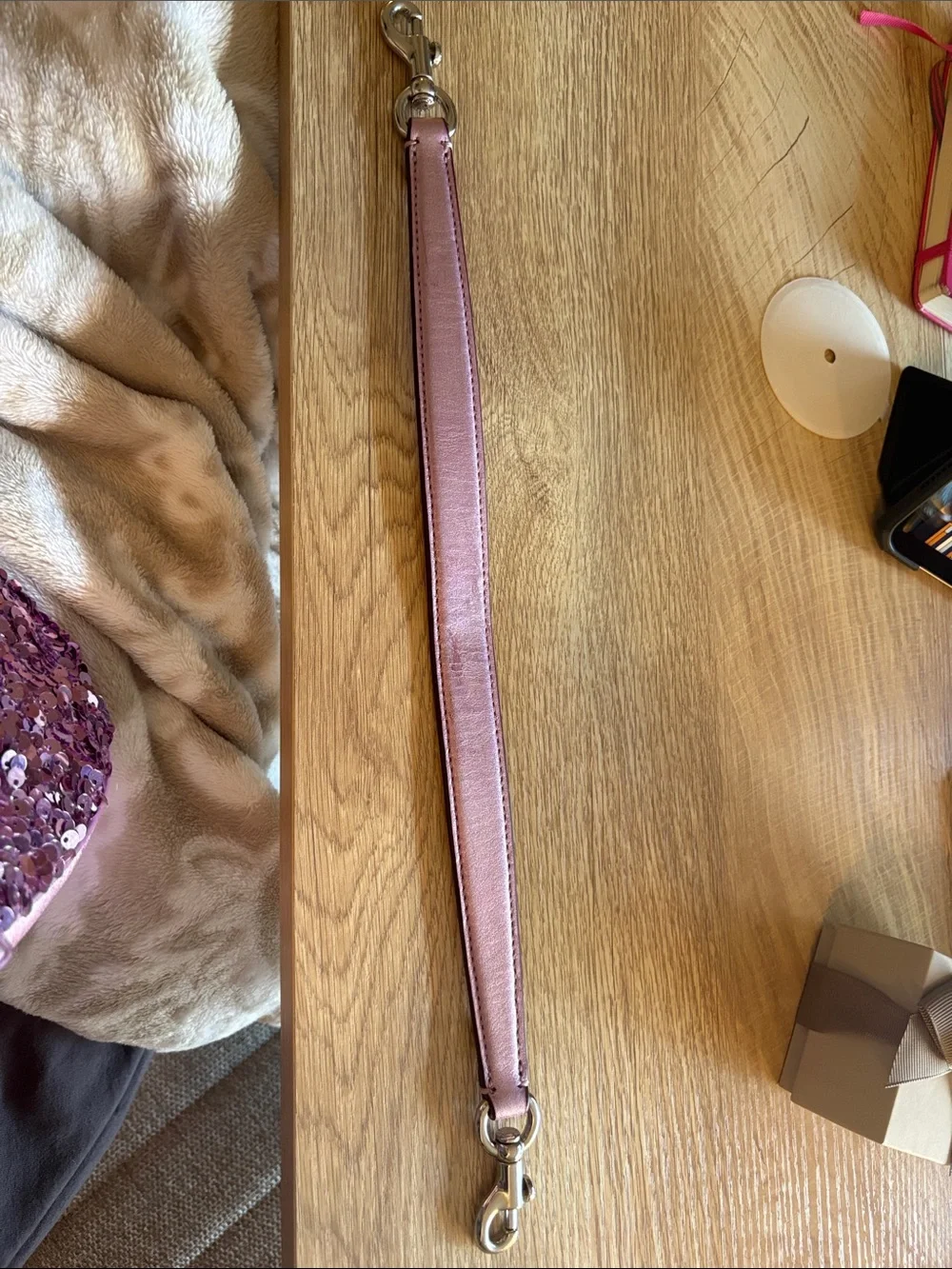 Coach sequin Teri purple bag full size